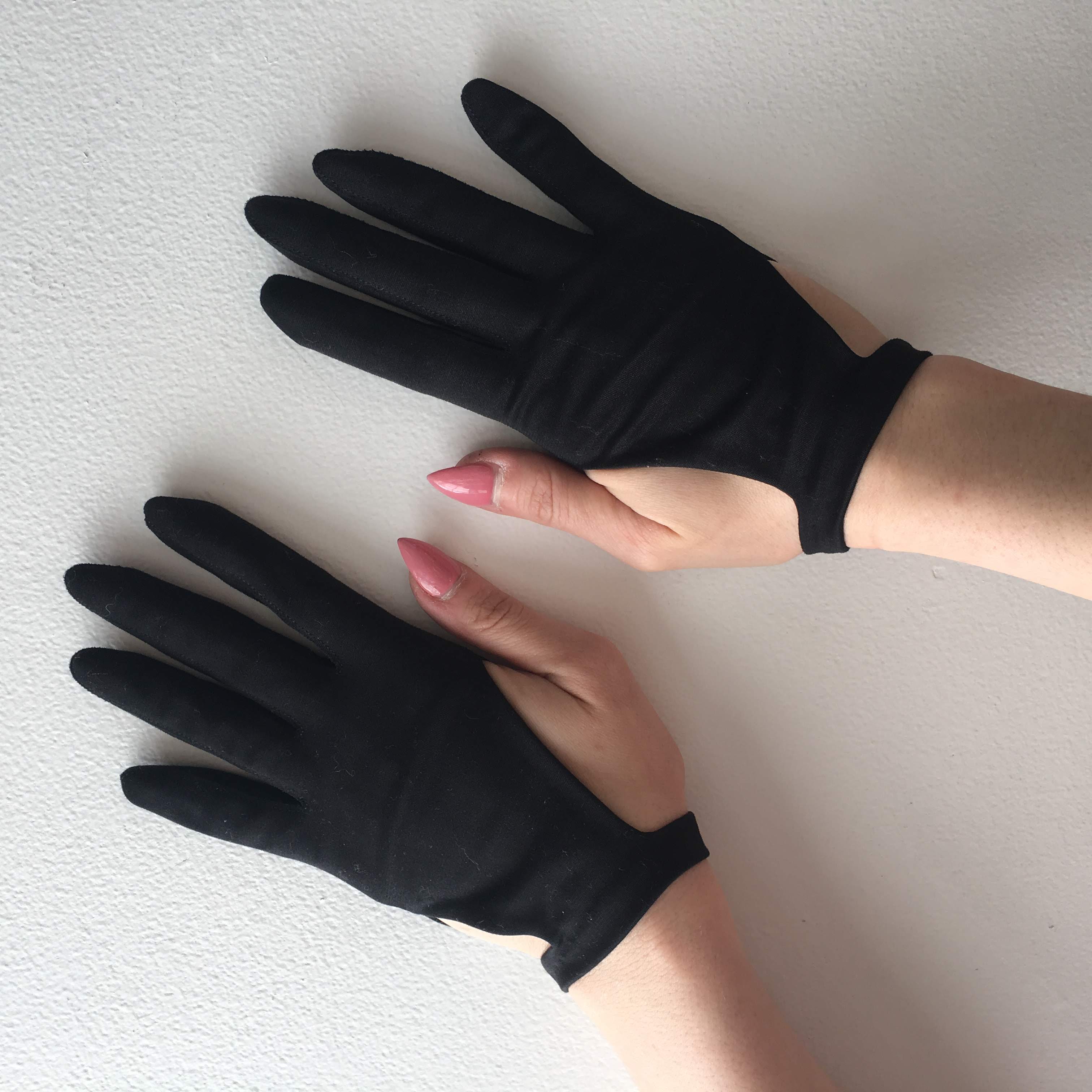 Hansen Black Thumbless Gloves Vintage Accessory