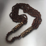 Seed Beaded Bold Necklace Handmade Vintage Jewelry