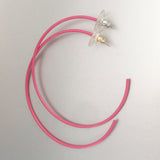 Pink Hoop Earrings Retro Vintage Jewelry