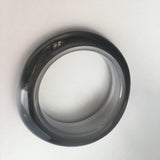 Translucent Gray Resin Asymmetrical Bangle Bracelet Jewelry