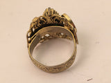 Vintage Gold Green Cocktail Ring