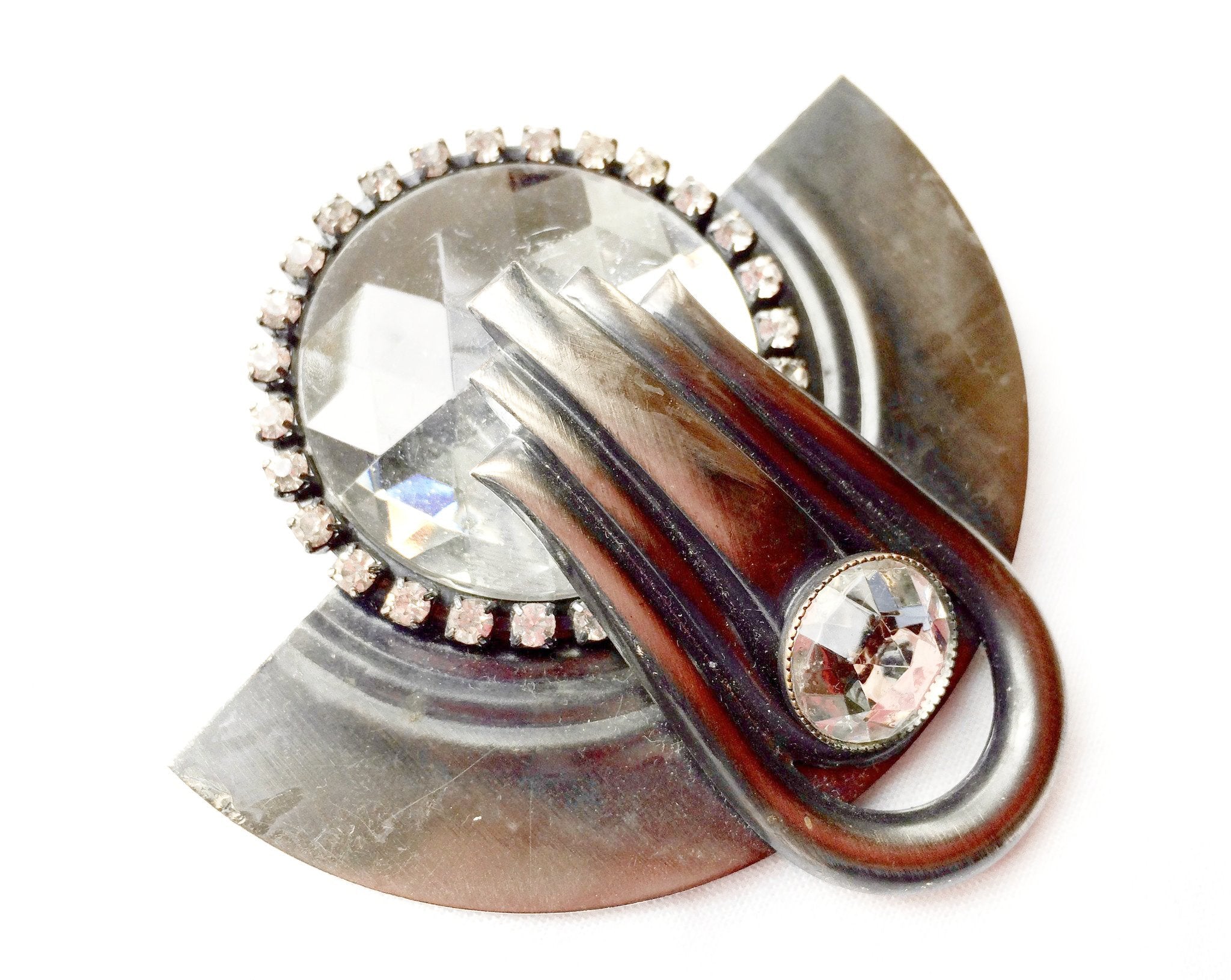 Bold Art Deco Statement Pin Brooch: A Vintage Treasure from the 1930s
