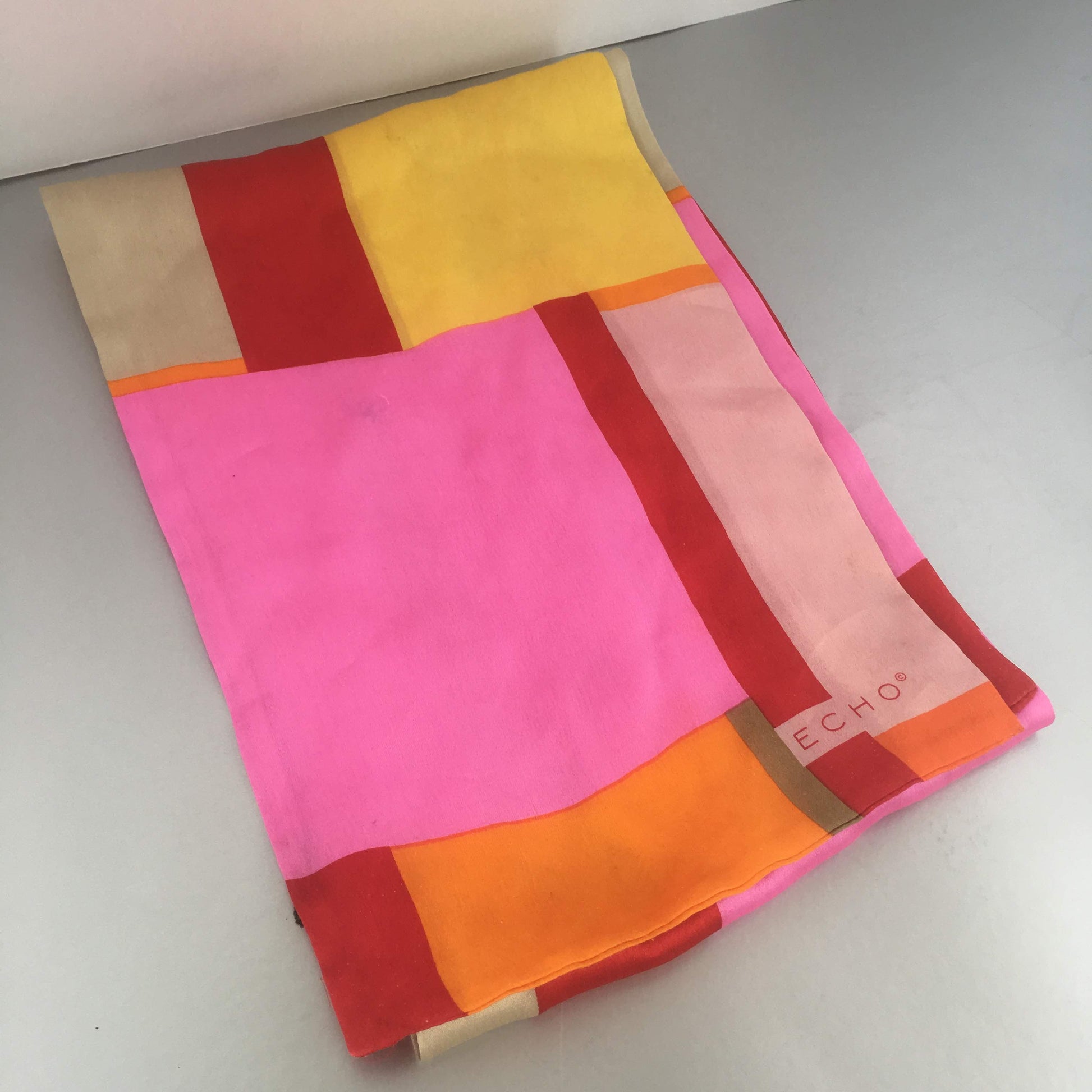 Echo Vibrant Color Scarf Vintage Accessory
