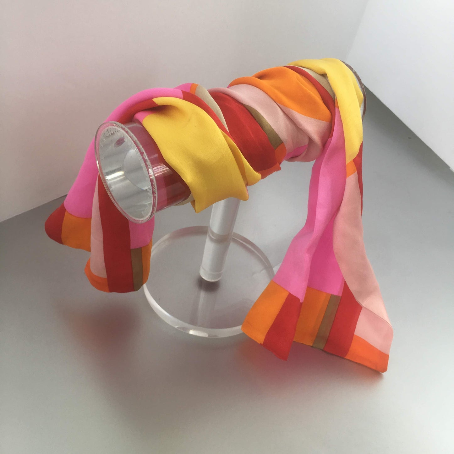 Echo Vibrant Color Scarf Vintage Accessory