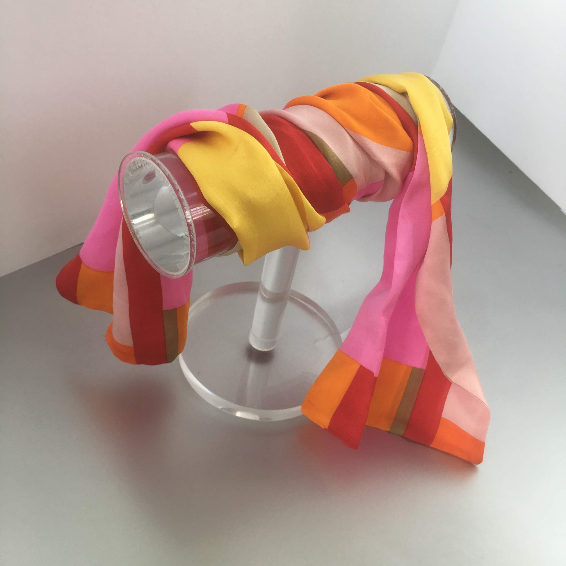 Echo Vibrant Color Scarf Vintage Accessory