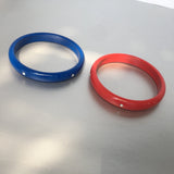 Red Blue Bangles Set Vintage Plastic Jewelry