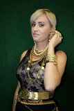 Goddess Coin Golden Chain Link Necklace Belt