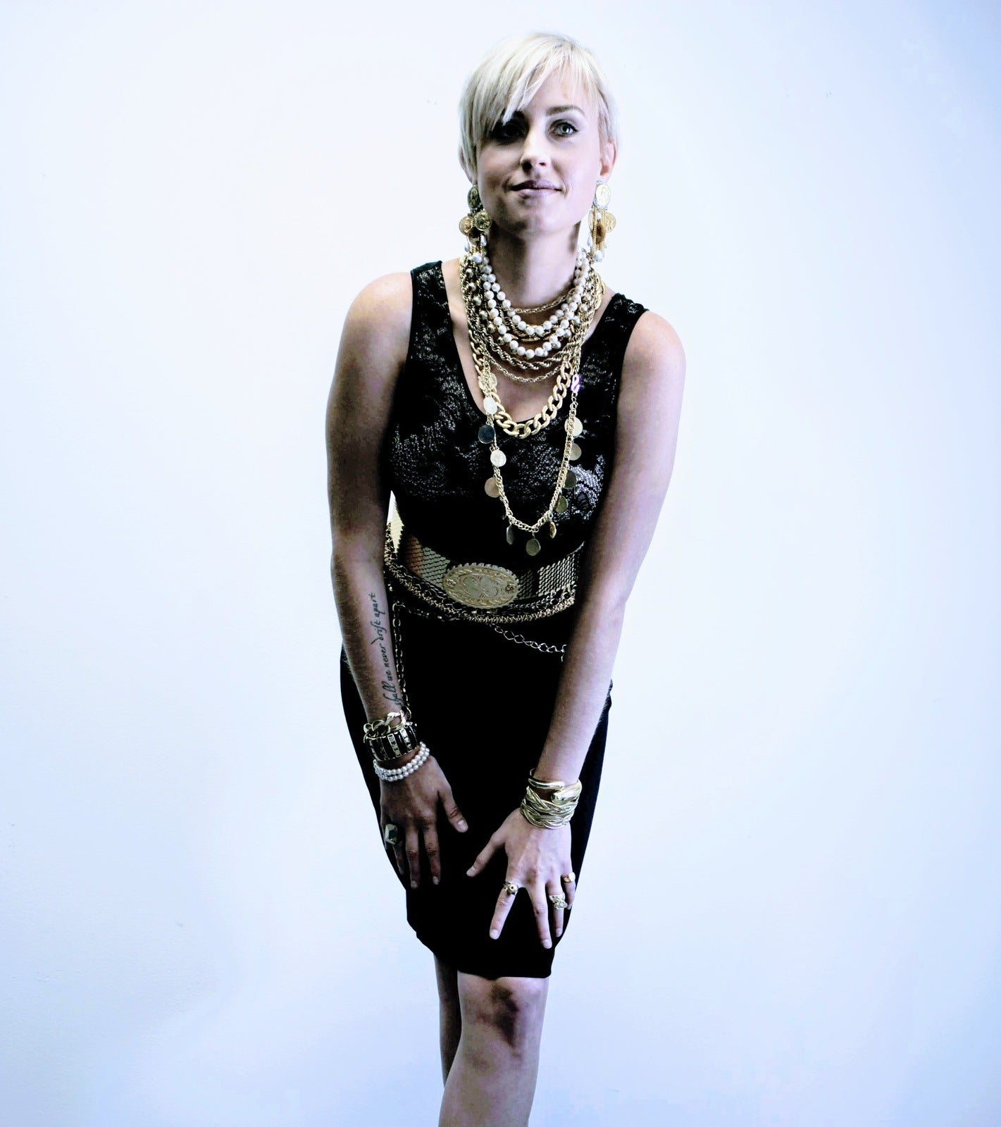 Goddess Coin Golden Chain Link Necklace Belt