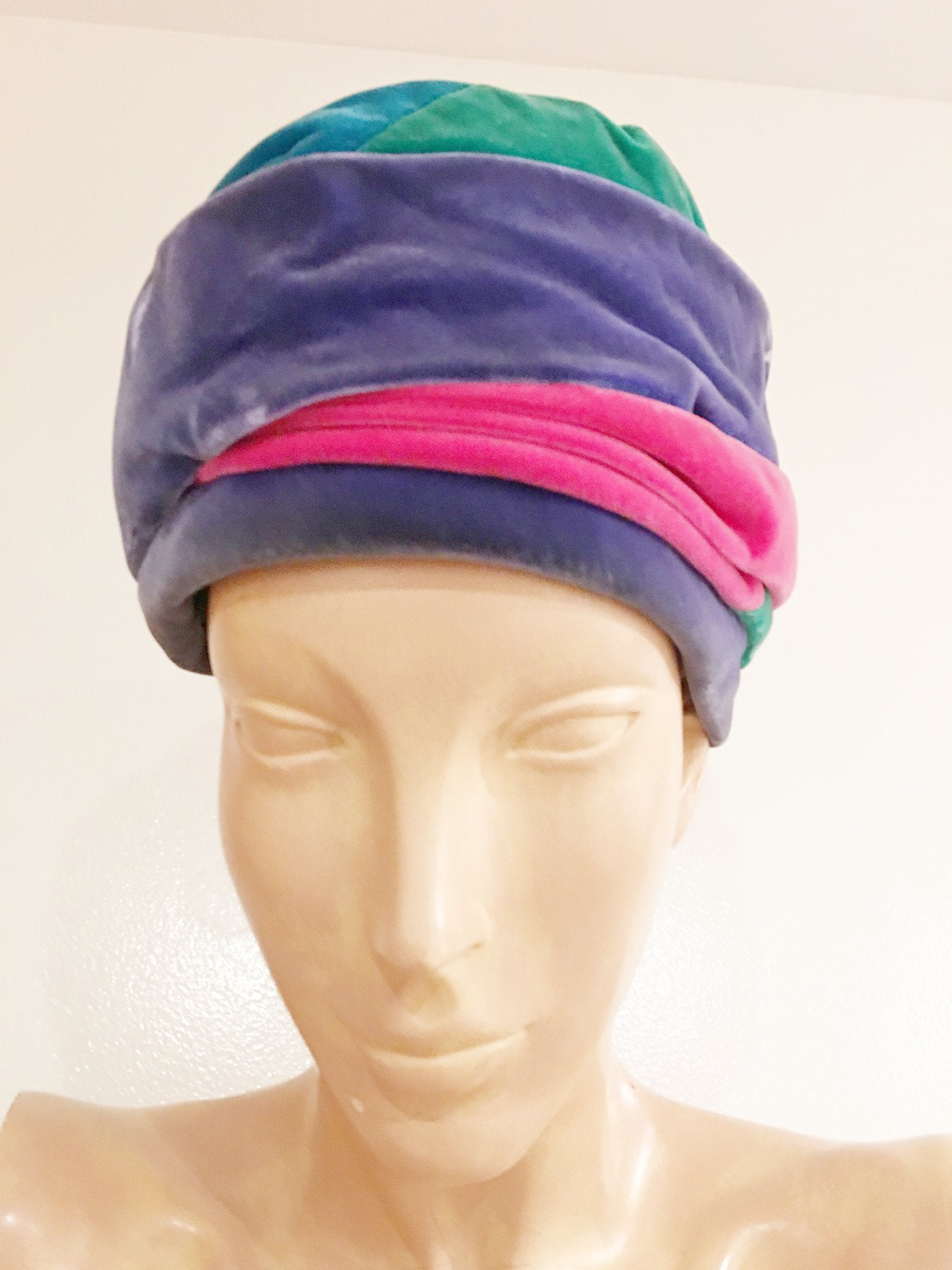 Lilly Dache Millinery Hollywood Designer Velour Vintage Turban Hat