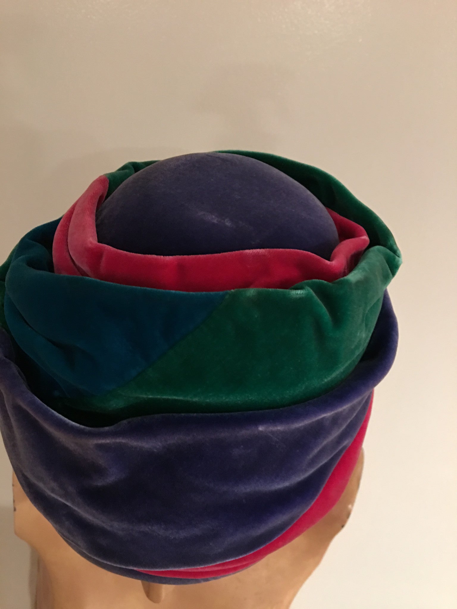 Lilly Dache Millinery Hollywood Designer Velour Vintage Turban Hat