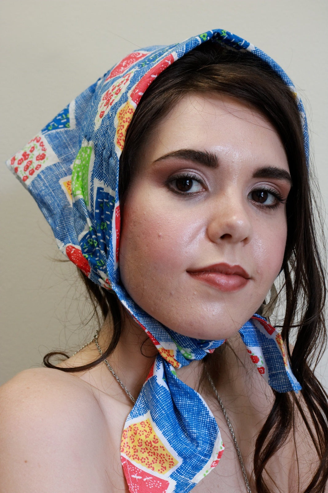 Summer Garden Hat Head Scarf Vintage Accessories