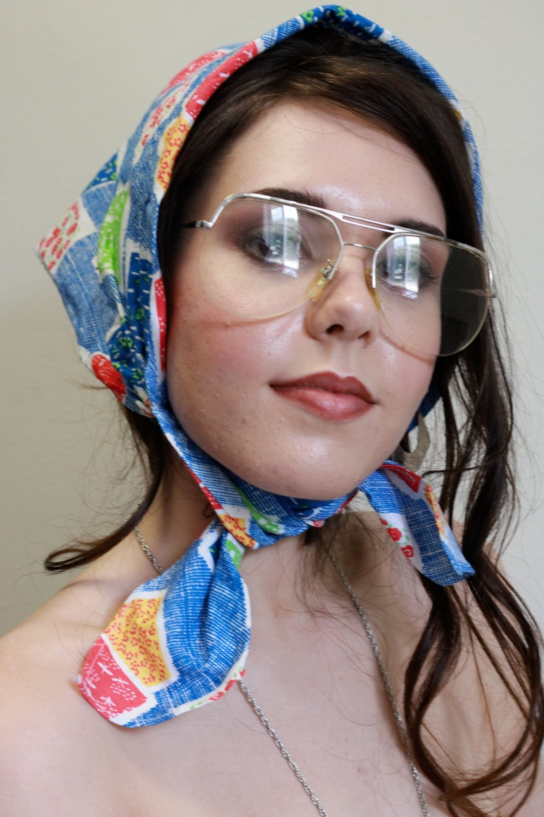 Summer Garden Hat Head Scarf Vintage Accessories