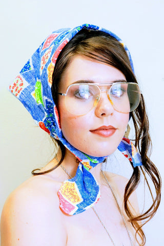 Summer Garden Hat Head Scarf Vintage Accessories