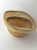 Vintage Yellow Hat Millinery Bucket Woven Straw Plastic Summer Accessory