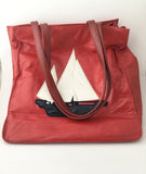 Liz Claiborne Red Tote Bag Nautical Handbag Vintage Accessories