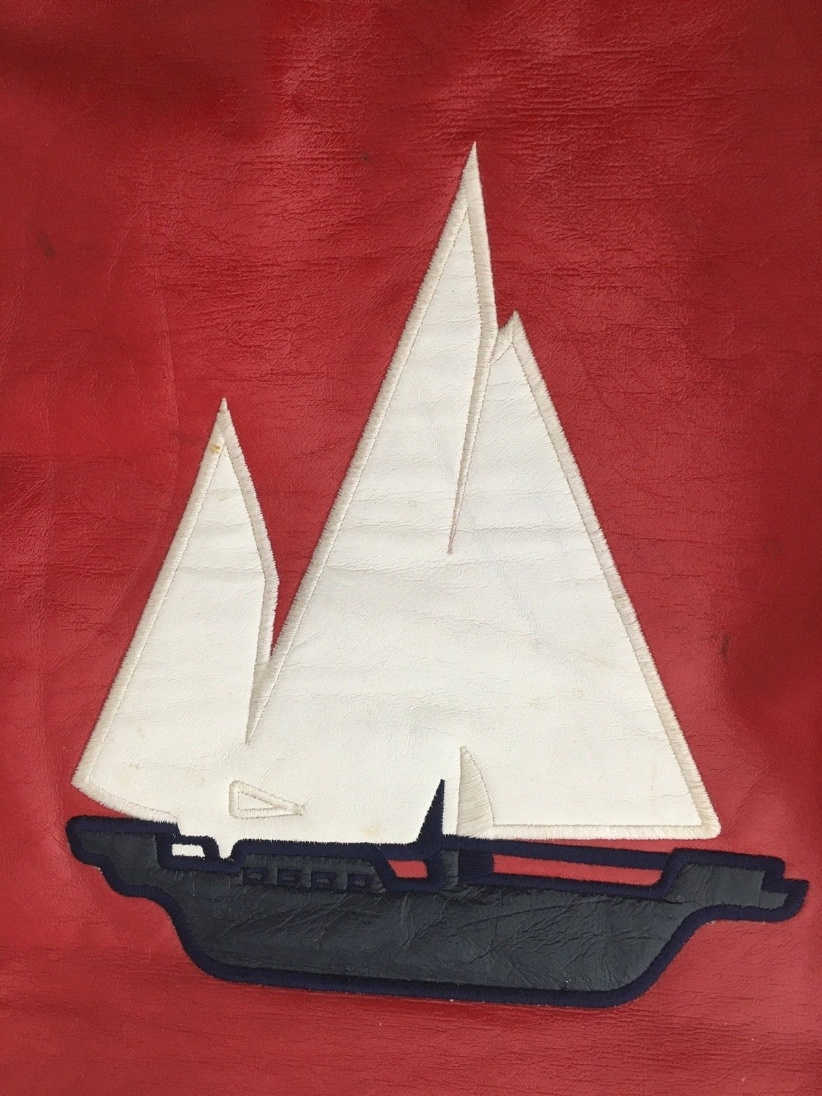 Liz Claiborne Red Tote Bag Nautical Handbag Vintage Accessories