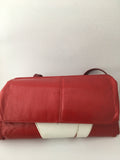 Liz Claiborne Red Tote Bag Nautical Handbag Vintage Accessories