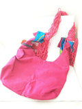 Suede Leather Slouch Bag Hobo Handbag Bohemian XITA Handmade