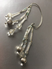 Translucent Crystals Chandelier Single Earrings Vintage Jewelry