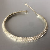 Sparkling Ice Diamond Rhinestones Choker Necklace Vintage Jewelry