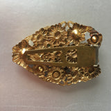 Colorful Floral Dress Clip Antique Pin Vintage Jewelry