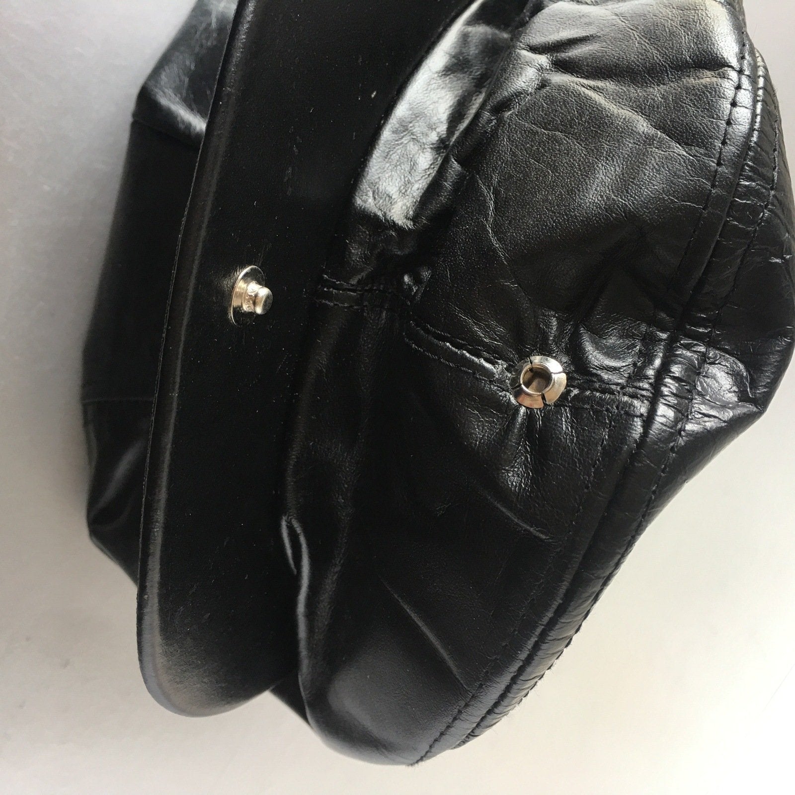United Hatters Caps Black Leather Newsboy Hat Vintage Accessories