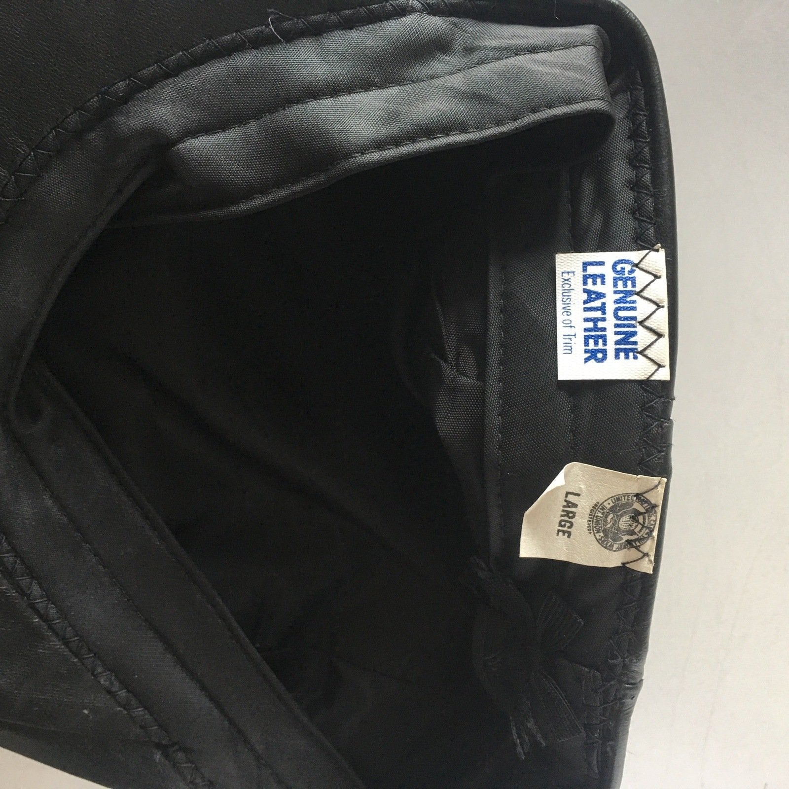 United Hatters Caps Black Leather Newsboy Hat Vintage Accessories