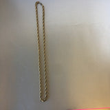 French Rope Chain Necklace Gold Plated Vintage Jewelry