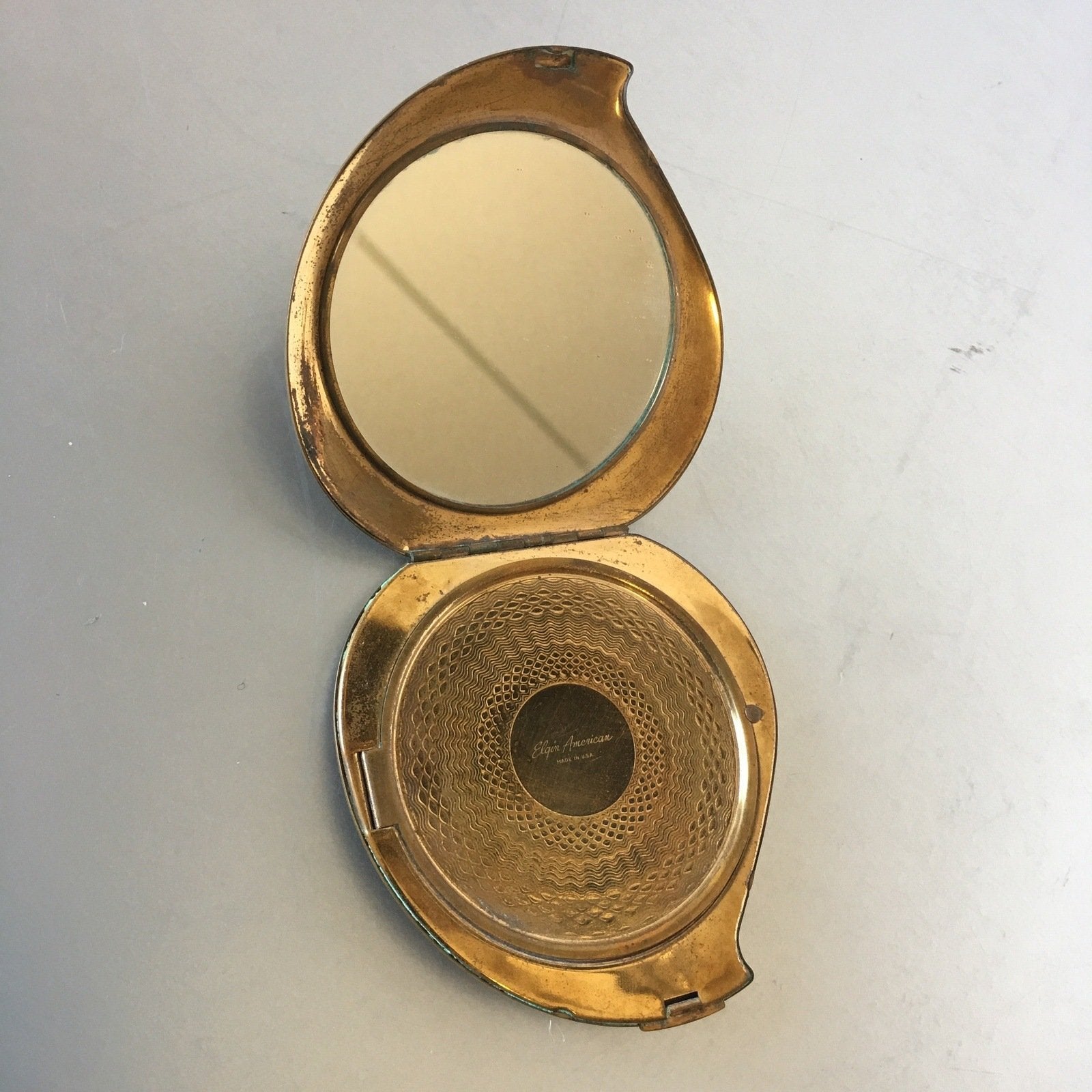 Elgin American Antique Art Nouveau Compact Mirror Vintage Accessories