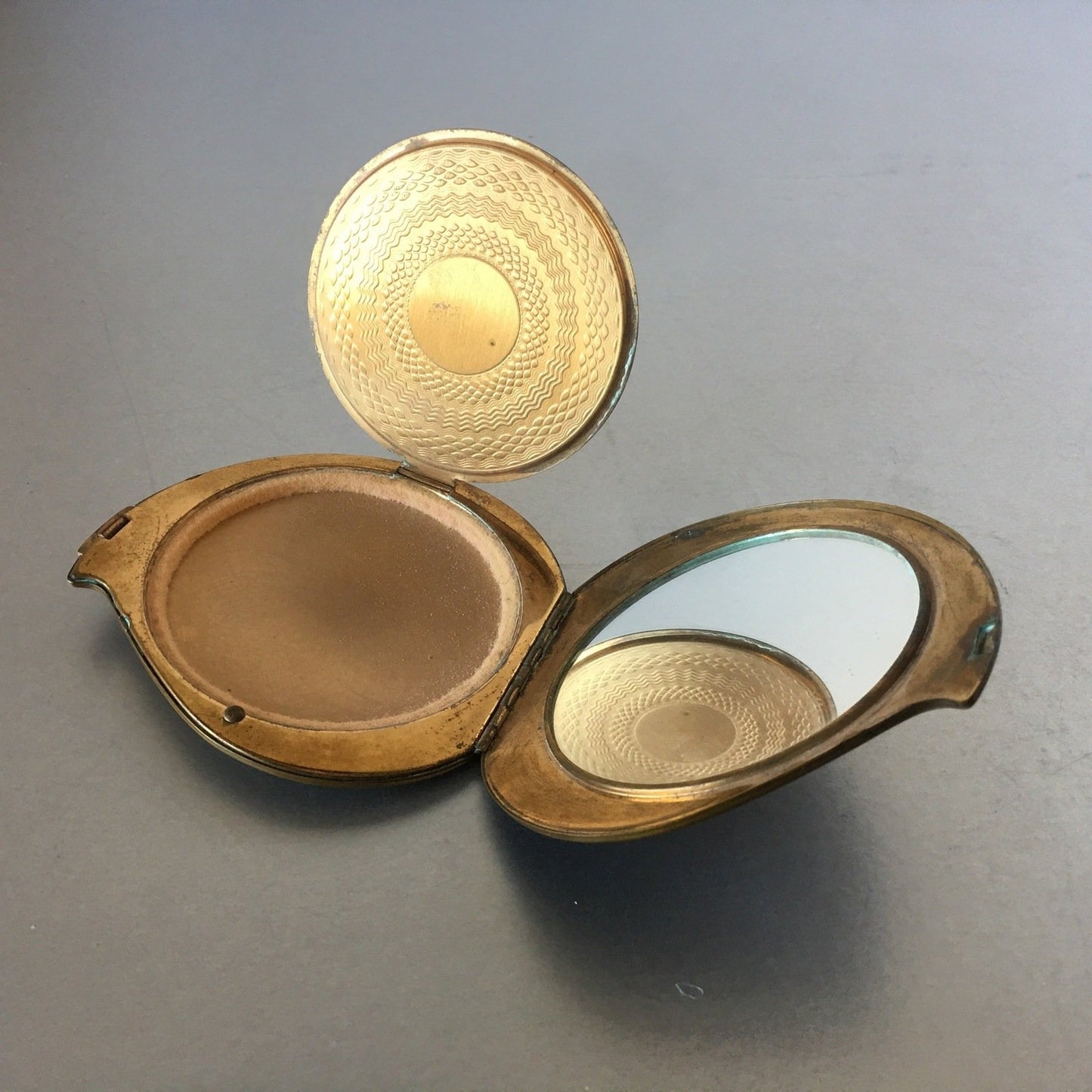 Elgin American Antique Art Nouveau Compact Mirror Vintage Accessories