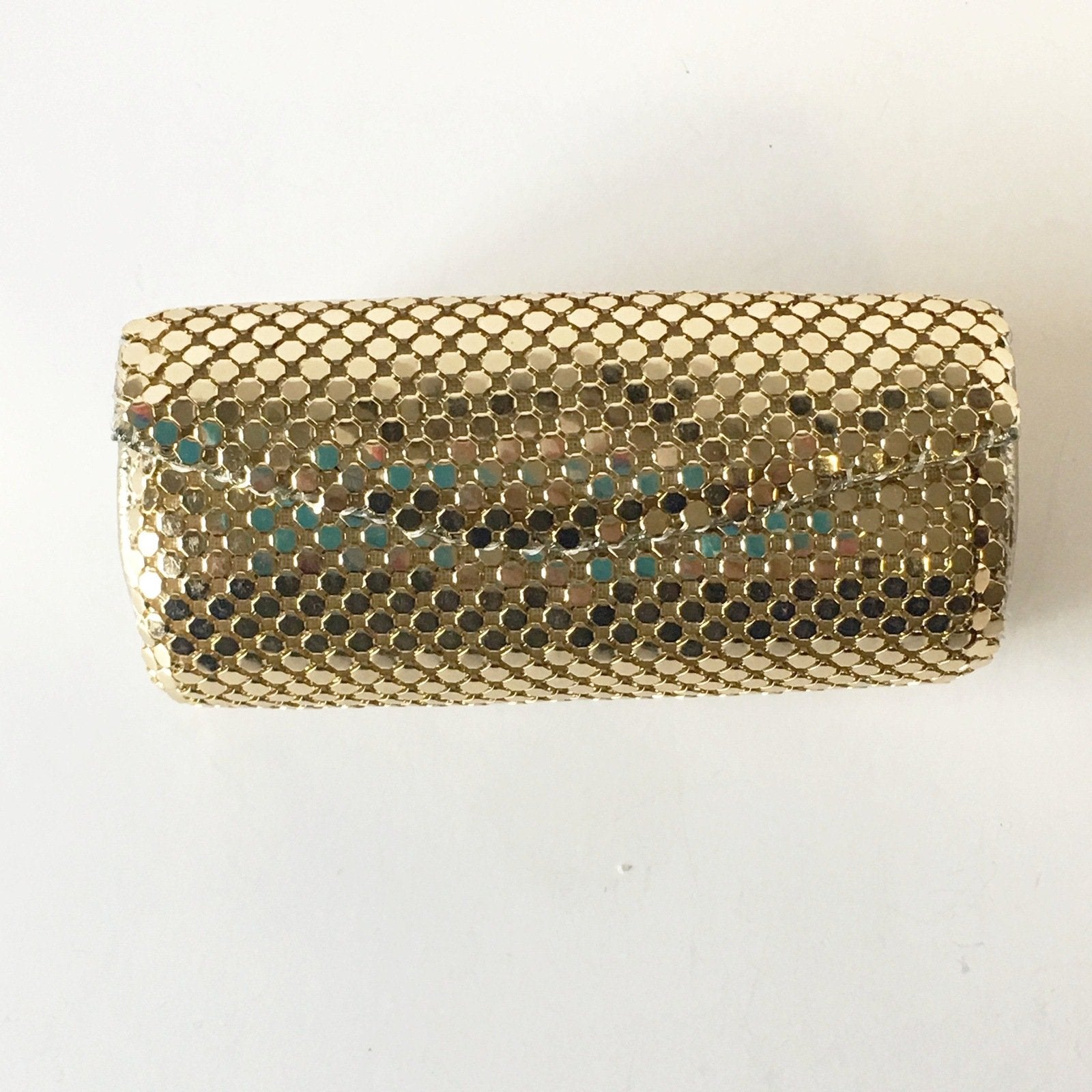 Golden Mesh Metal Lipstick Case Vintage Accessories