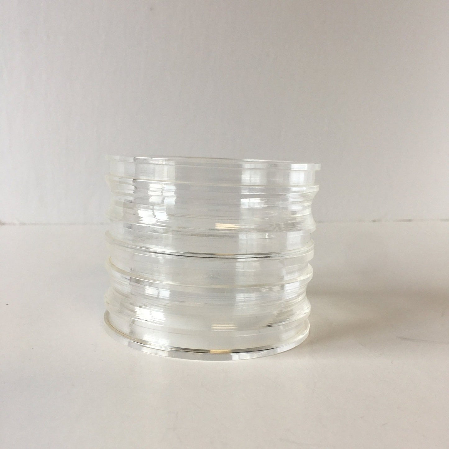 Clear Plastic Bangle Bracelet Contemporary Costume Jewelry
