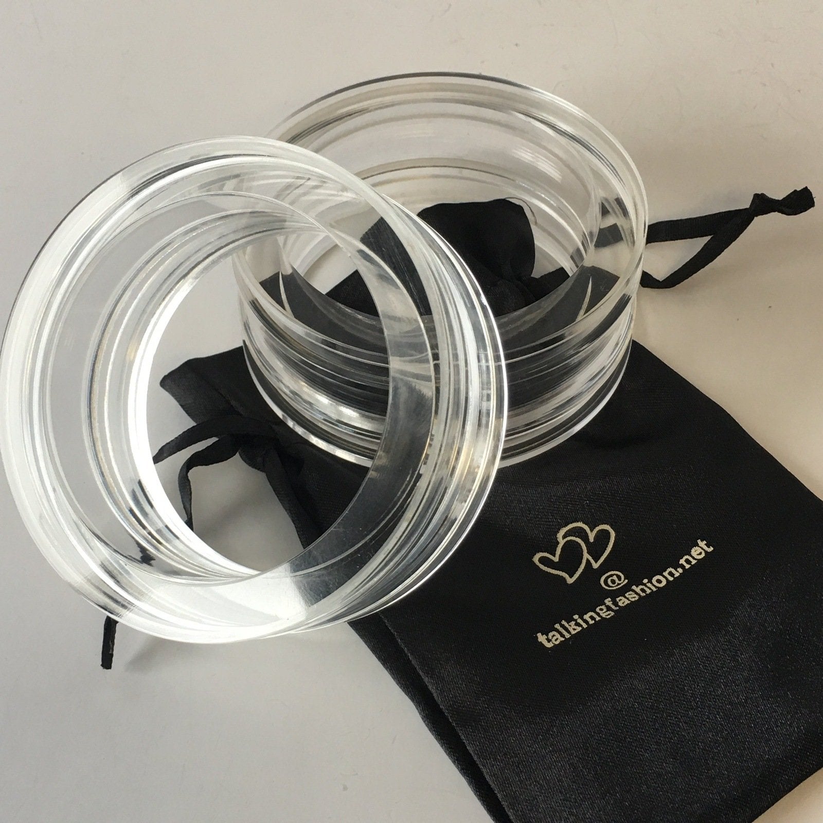 Clear Plastic Bangle Bracelet Contemporary Costume Jewelry