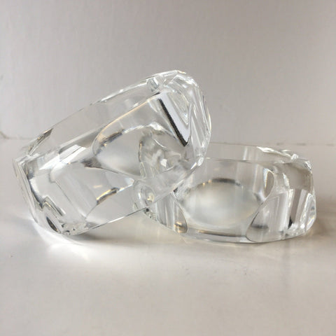 Clear Plastic Bangle Bracelet Contemporary Costume Jewelry