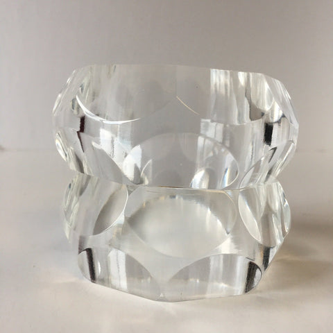 Clear Plastic Bangle Bracelet Contemporary Costume Jewelry