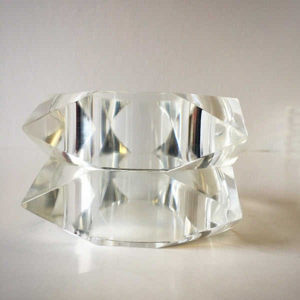 Clear Plastic Bangle Bracelet Contemporary Costume Jewelry