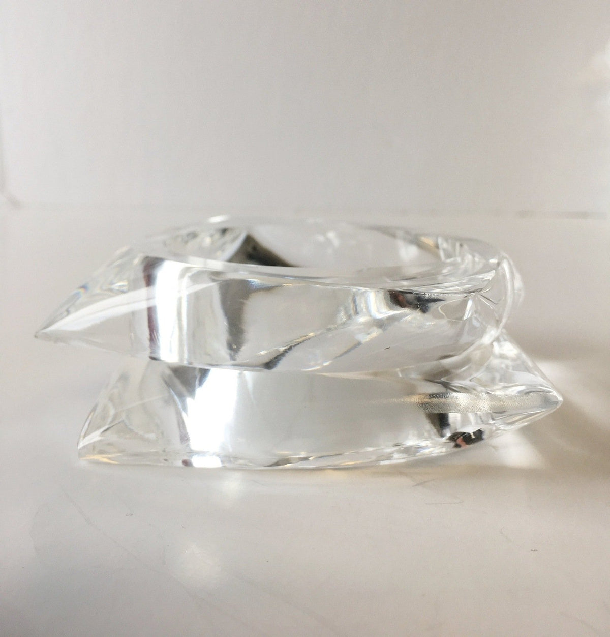 Clear Plastic Bangle Bracelet Contemporary Costume Jewelry TEST