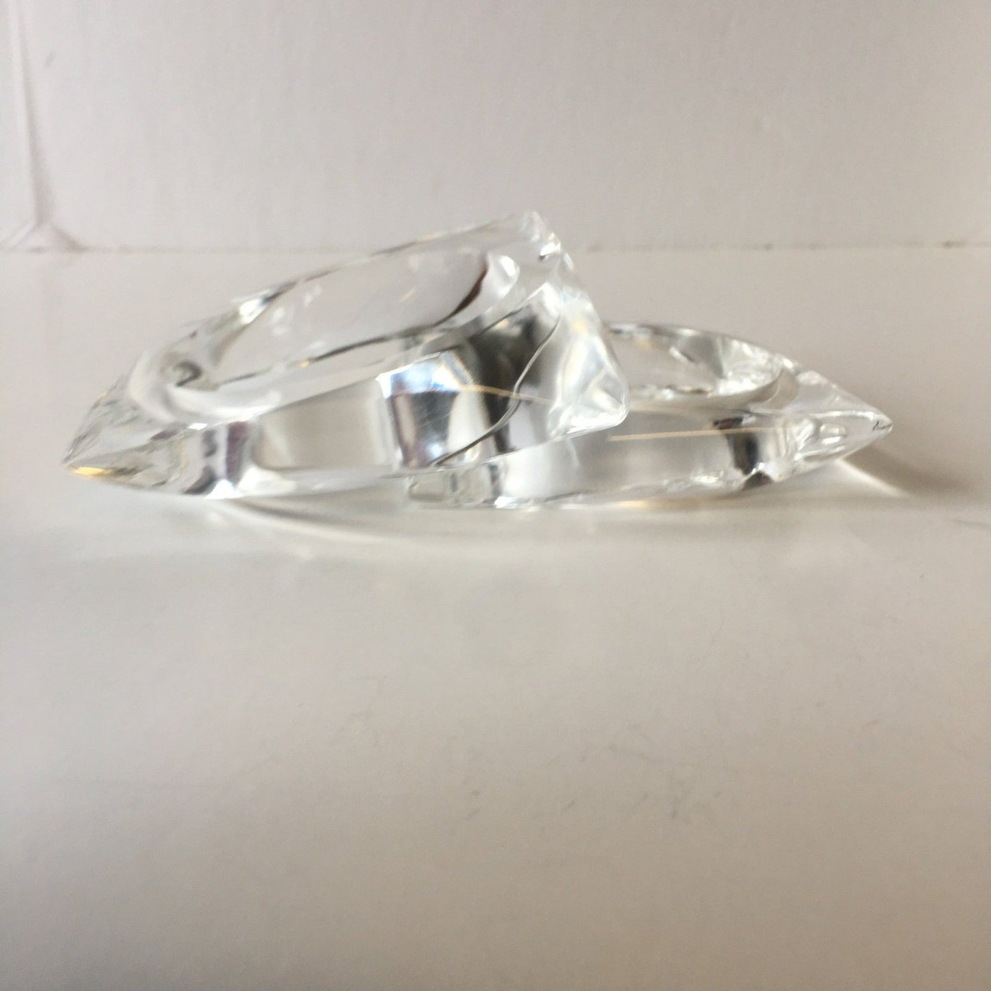 Clear Plastic Bangle Bracelet Contemporary Costume Jewelry TEST