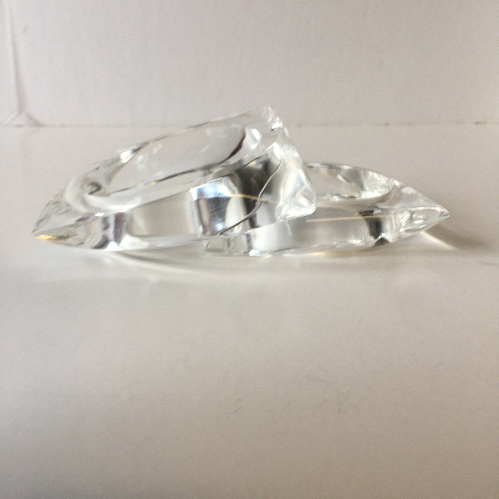 Clear Plastic Bangle Bracelet Contemporary Costume Jewelry TEST