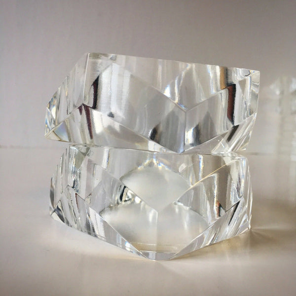 Clear Plastic Bangle Bracelet Contemporary Costume Jewelry