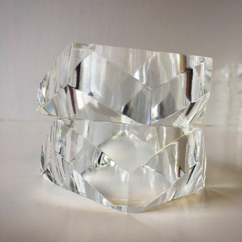 Clear Plastic Bangle Bracelet Contemporary Costume Jewelry