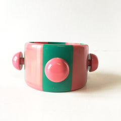 Extra Dimensional Stripes Resin Bangle Bracelet Contemporary Jewelry