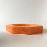 Metallic Orange Cloud Resin Bangle Bracelet Contemporary Jewelry