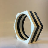 Striped Bangle Bracelet Contemporary Jewelry