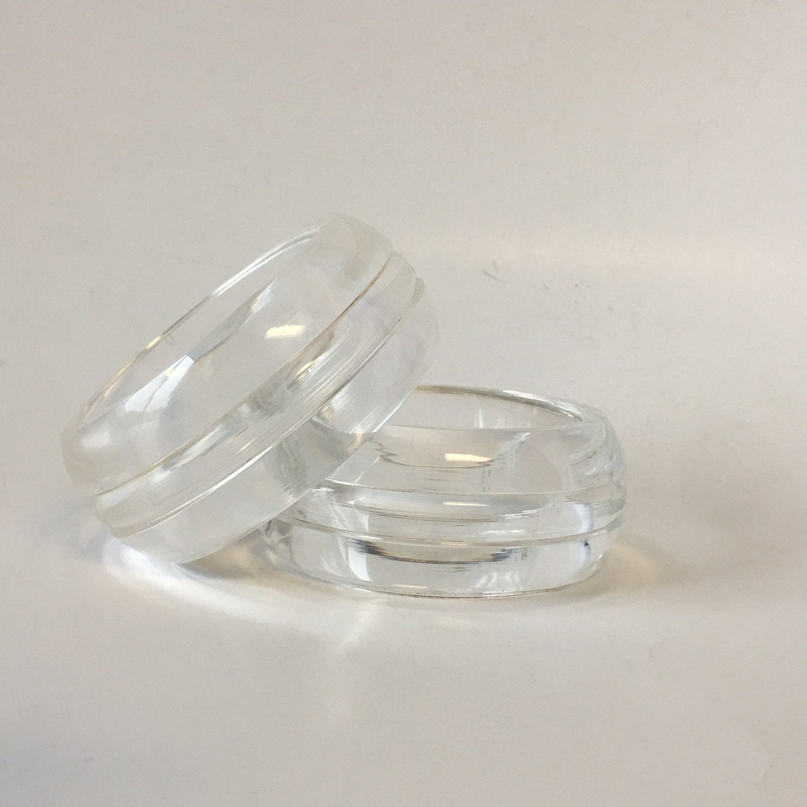 Clear Plastic Bangle Bracelet Contemporary Costume Jewelry
