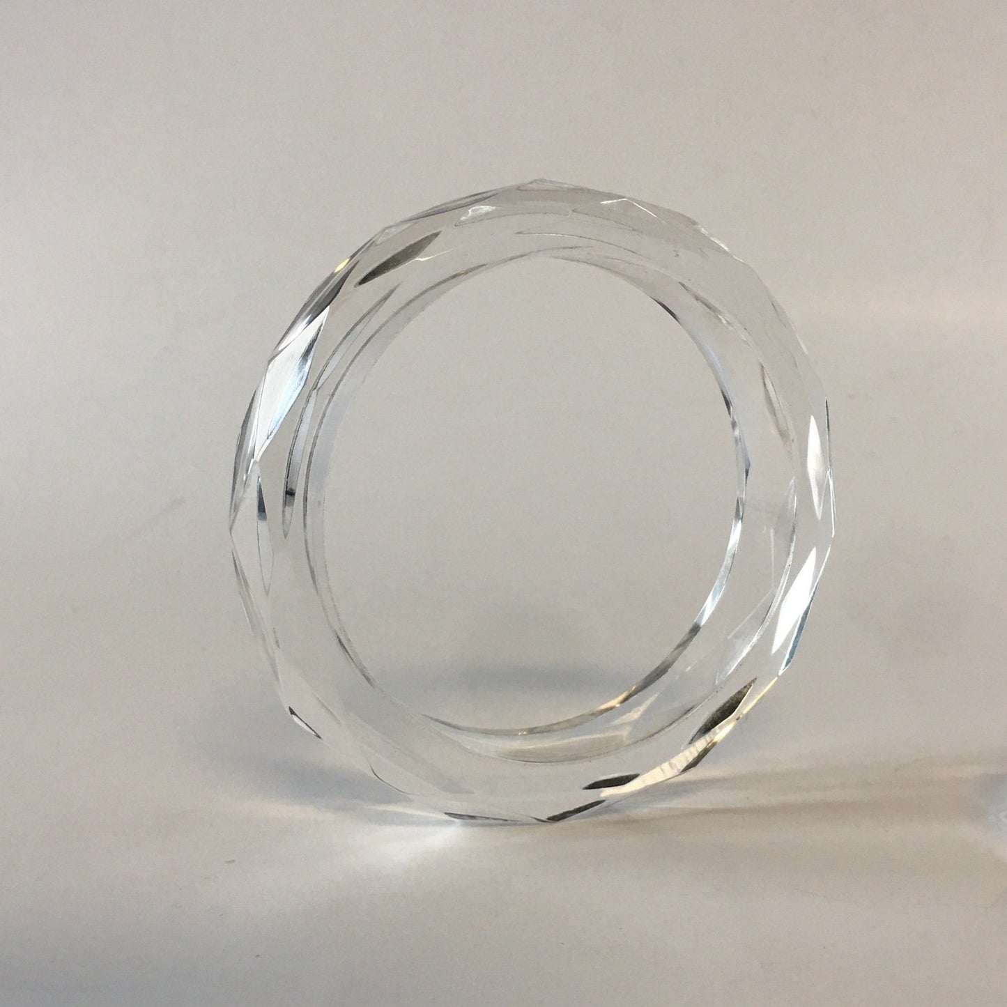 Clear Plastic Bangle Bracelet Contemporary Costume Jewelry