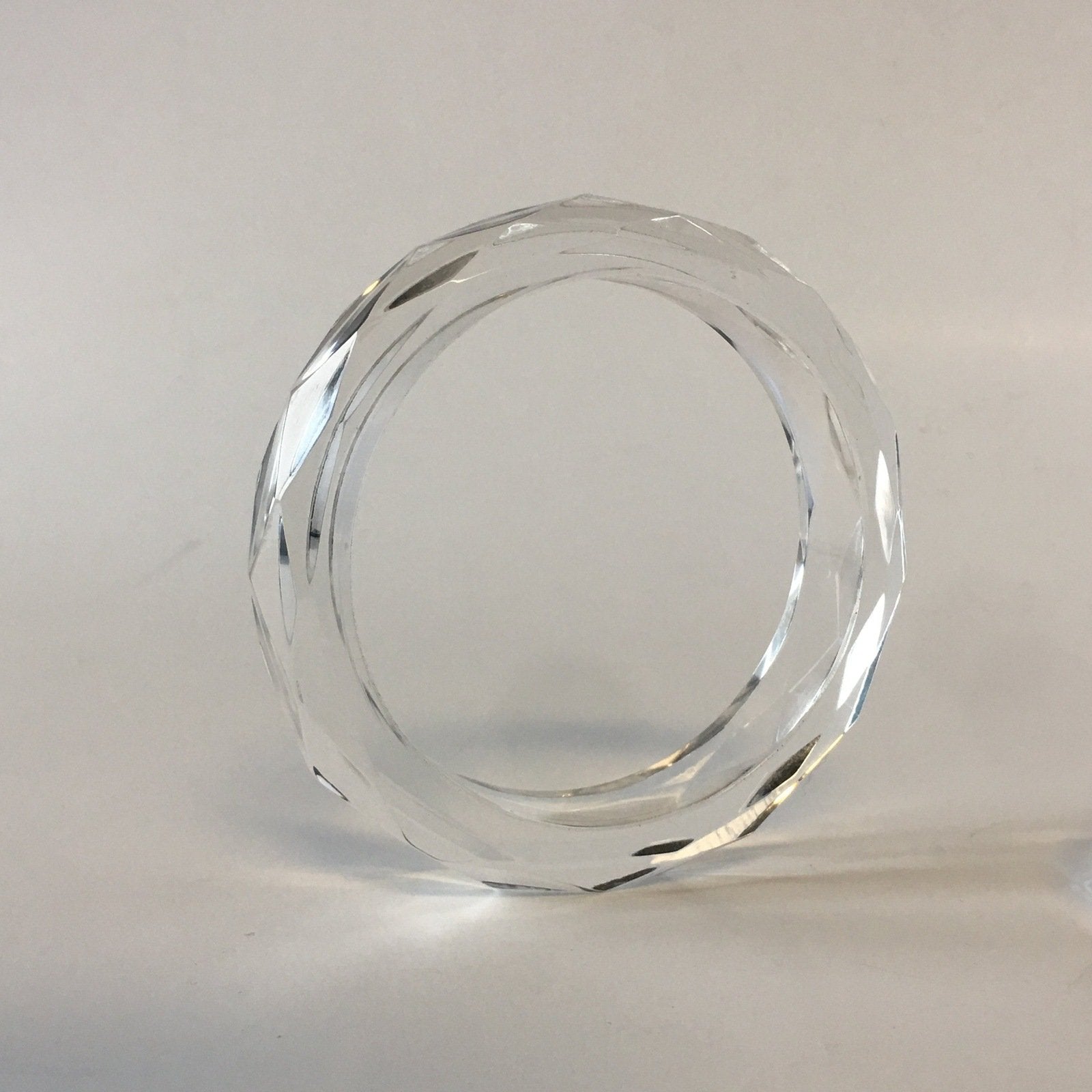 Clear Plastic Bangle Bracelet Contemporary Costume Jewelry