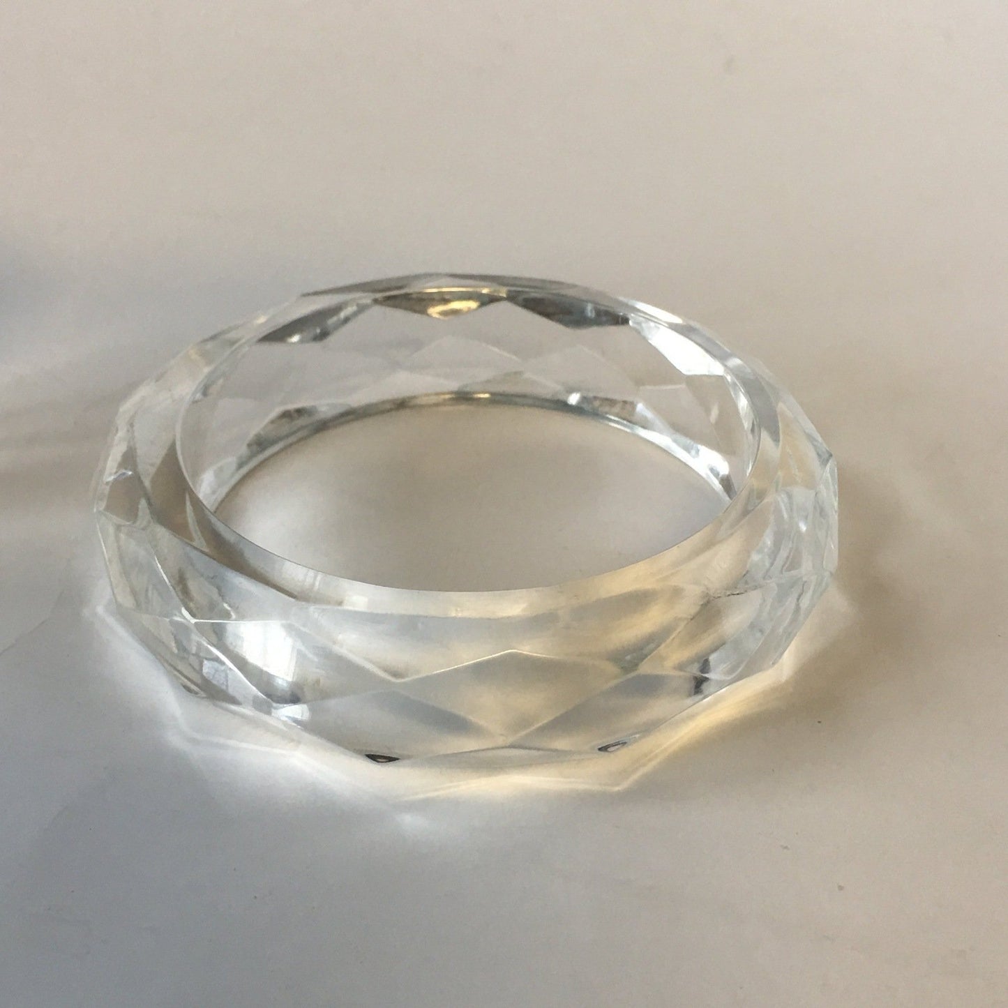 Clear Plastic Bangle Bracelet Contemporary Costume Jewelry