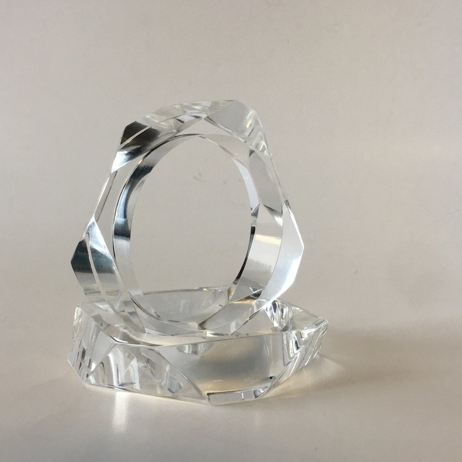 Clear Plastic Bangle Bracelet Contemporary Costume Jewelry