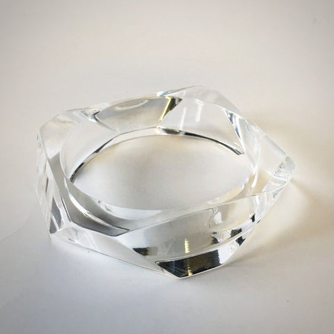 Clear Plastic Bangle Bracelet Contemporary Costume Jewelry